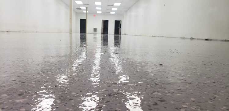 Flakes epoxy floor